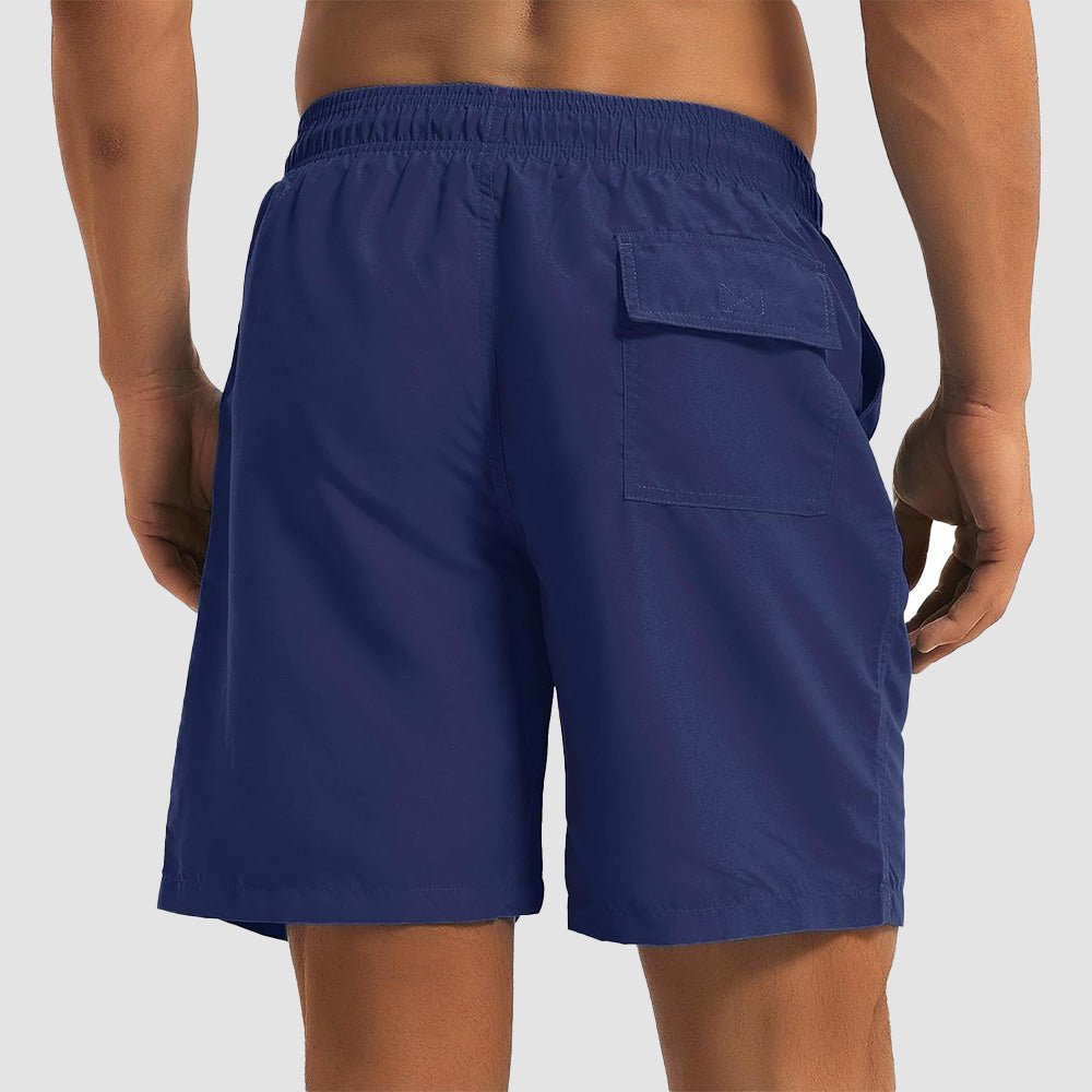 Active Swimwear | Men's Swim Trunks with Quick-Dry Fabric & Mesh Lining | Multi-Pocket Design for Beach Comfort 2