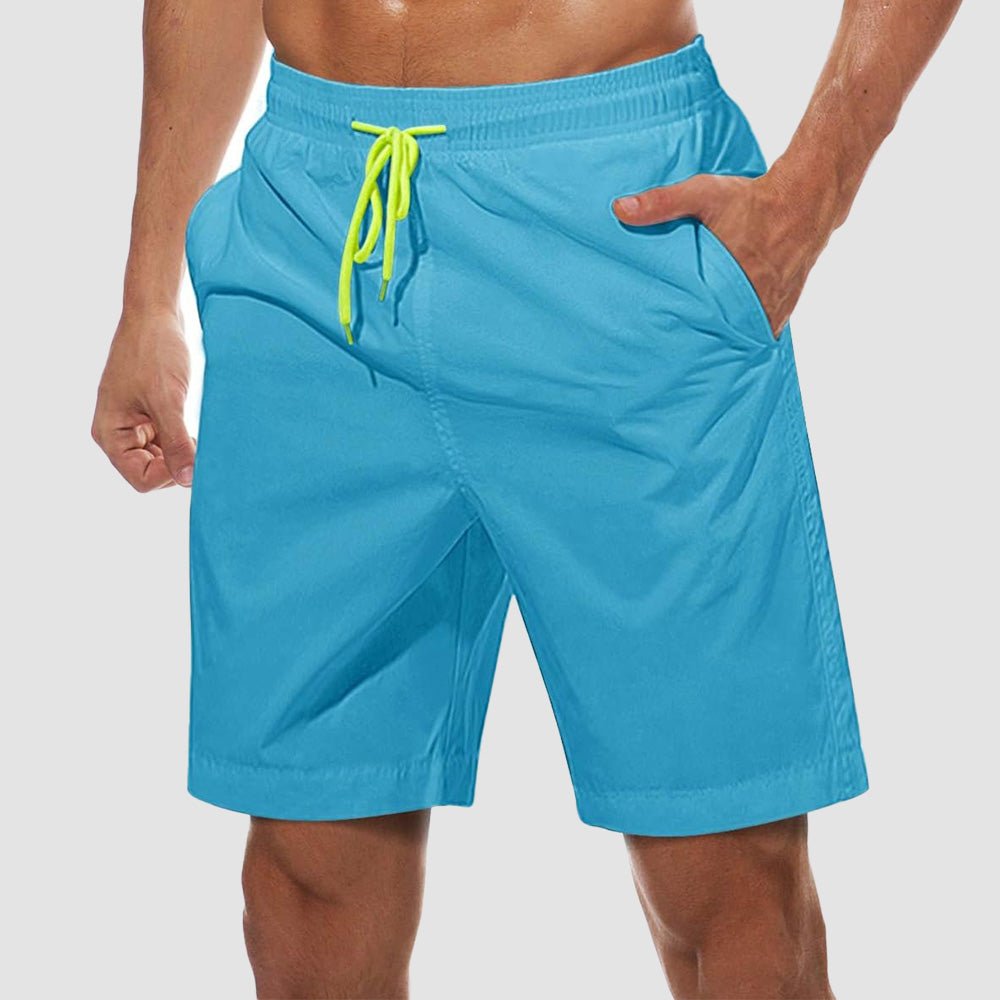 Active Swimwear | Men's Swim Trunks with Quick-Dry Fabric & Mesh Lining | Multi-Pocket Design for Beach Comfort 3