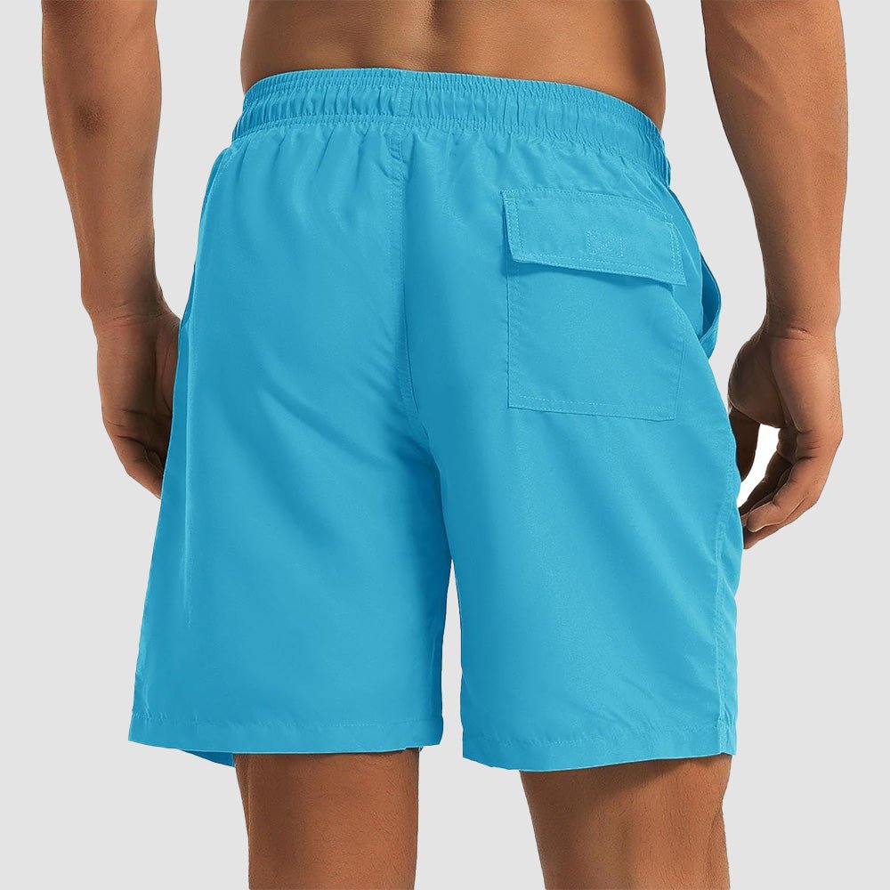 Active Swimwear | Men's Swim Trunks with Quick-Dry Fabric & Mesh Lining | Multi-Pocket Design for Beach Comfort 4