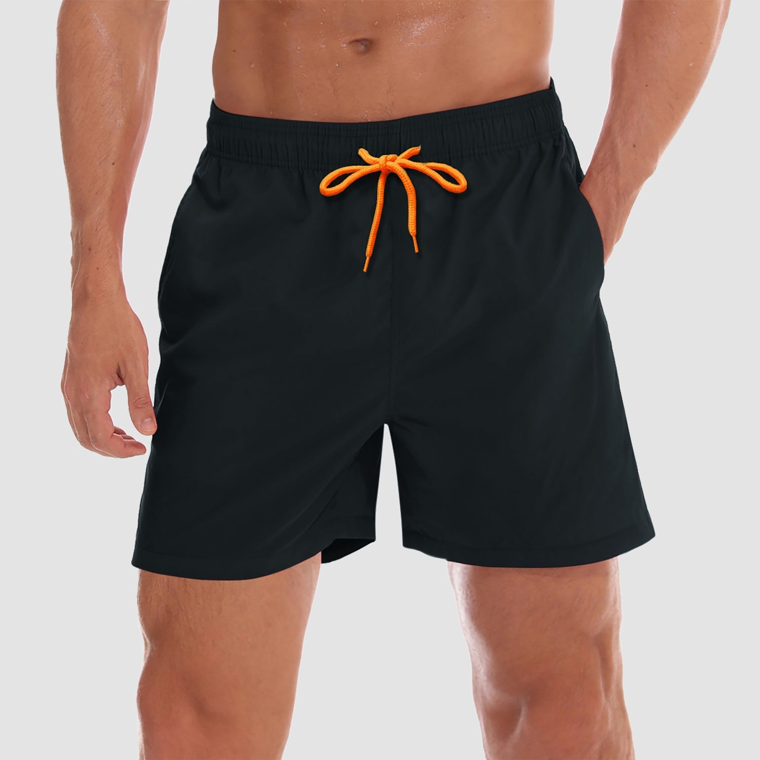 Active Swimwear | Men's Swim Trunks with Quick-Dry Fabric & Mesh Lining | Multi-Pocket Design for Beach Comfort 8
