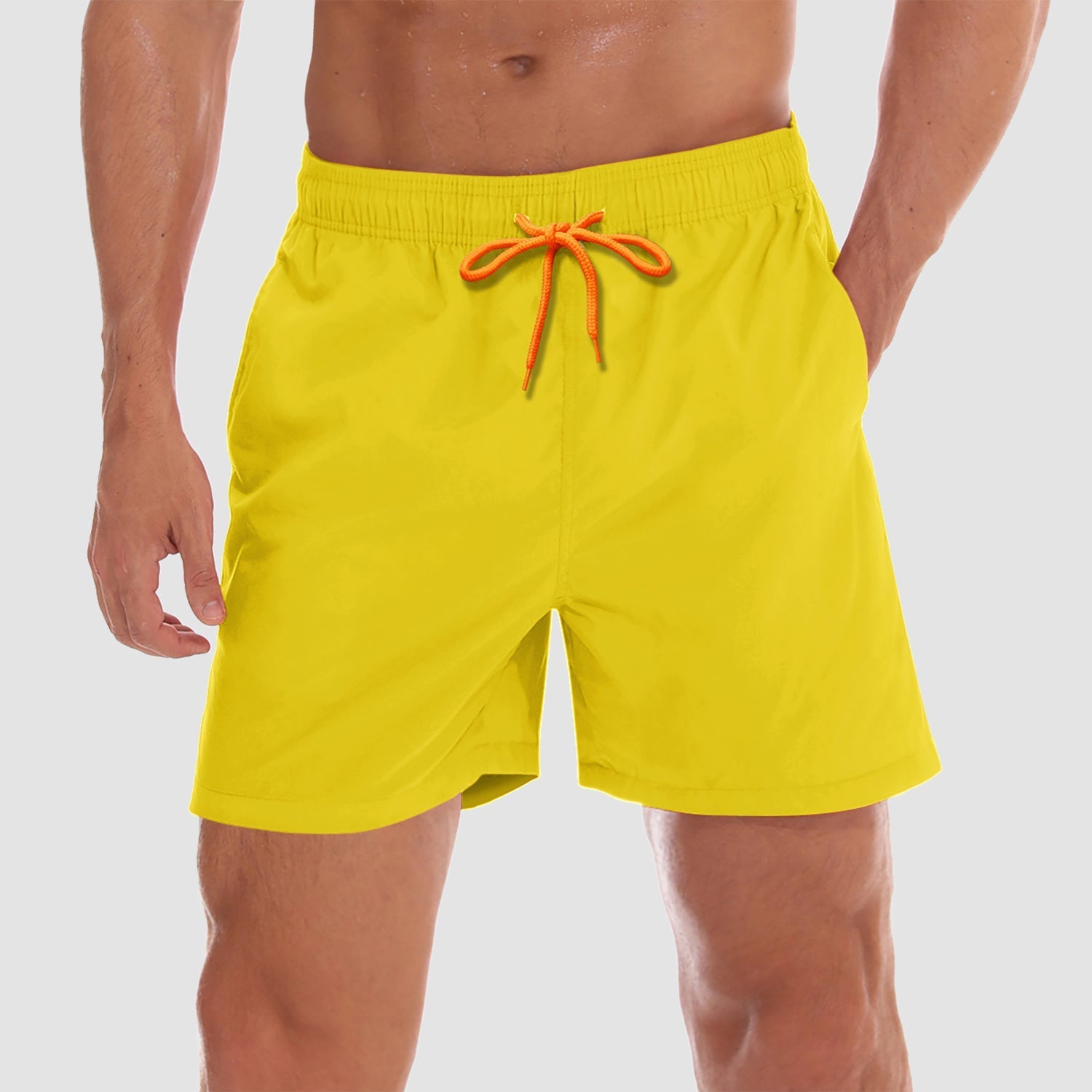 Active Swimwear | Men's Swim Trunks with Quick-Dry Fabric & Mesh Lining | Multi-Pocket Design for Beach Comfort 9