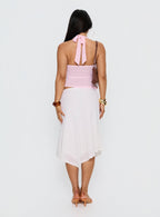 Women's Adrea Asymmetrical Midi Skirt White | Midi skirt with asymmetrical design 4