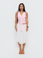 Women's Adrea Asymmetrical Midi Skirt White | Midi skirt with asymmetrical design 6