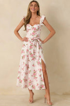 Women's Aimee Rose Pink Floral Bustier Maxi Dress | 83% Rayon 3