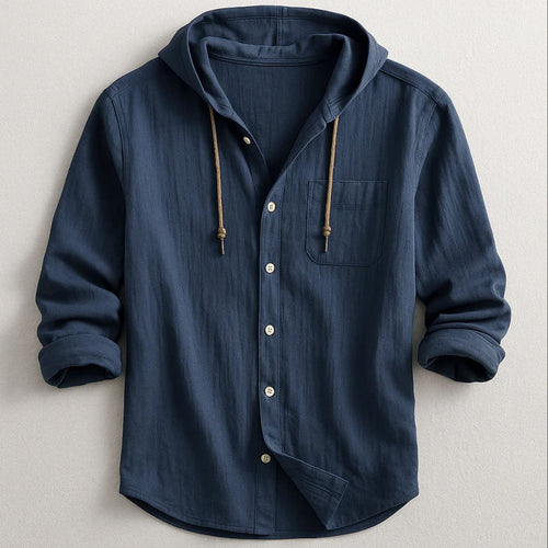 Women's Alessandro Veneti Hooded Button-Up Shirt | Fit: Relaxed fit 0