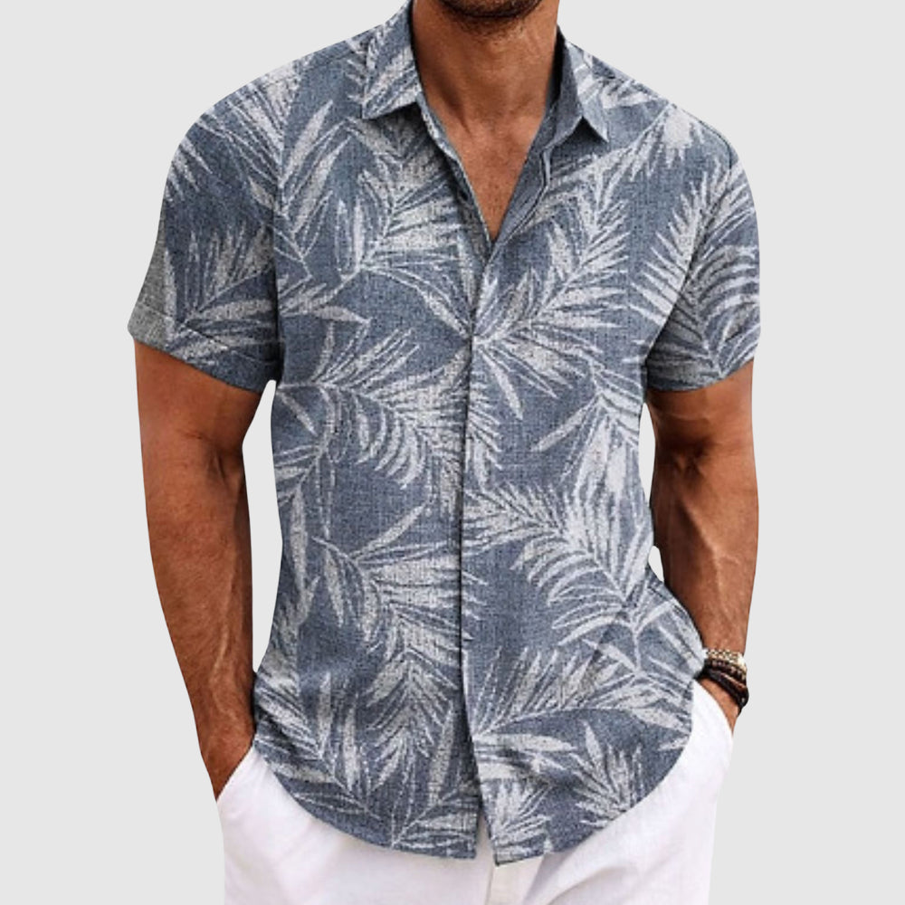 Women's Alessandro Veneti Palm Whisper Shirt | Innovative linen-poly blend for superior breathabi 2