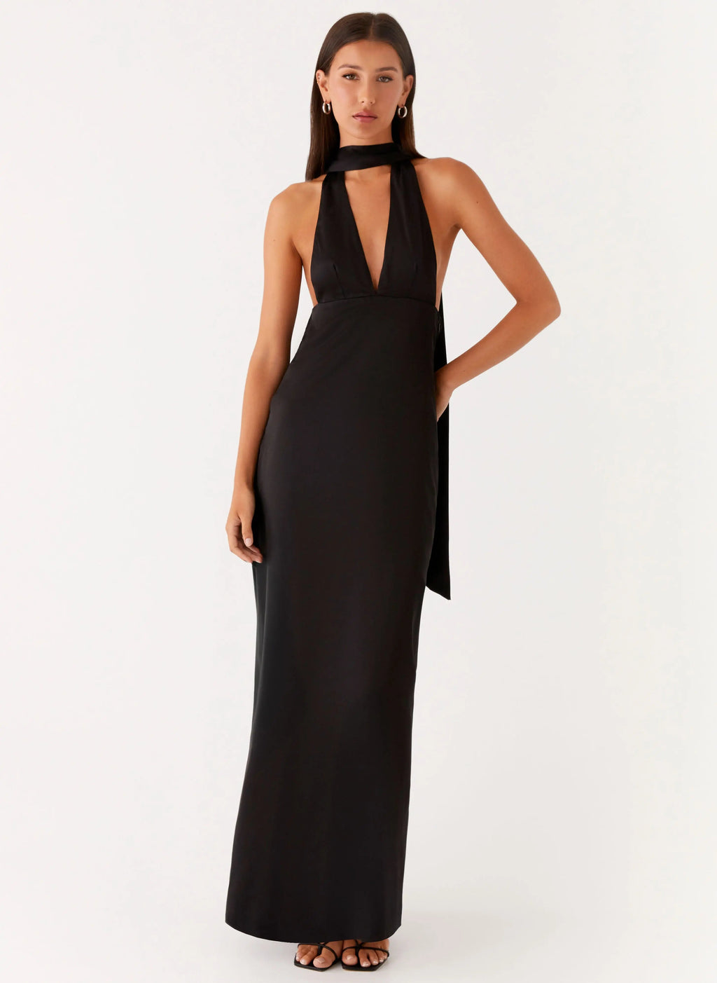 Women's Alicia Collection | Black Maxi Dress with Adjustable Straps | Elegant Long Dress for Stunning Evening Style - Wo 0