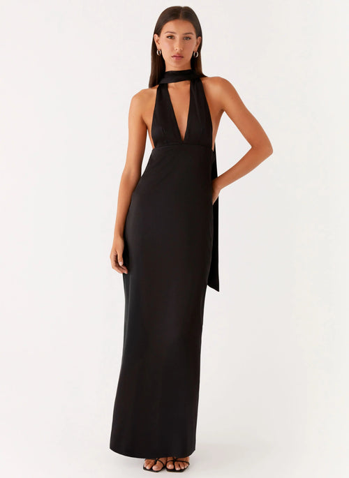 Women's Alicia Collection | Black Maxi Dress with Adjustable Straps | Elegant Long Dress for Stunning Evening Style - Wo 0