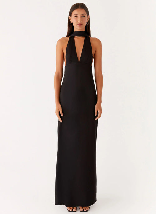 Women's Alicia Collection | Black Maxi Dress with Adjustable Straps | Elegant Long Dress for Stunning Evening Style - Wo 1