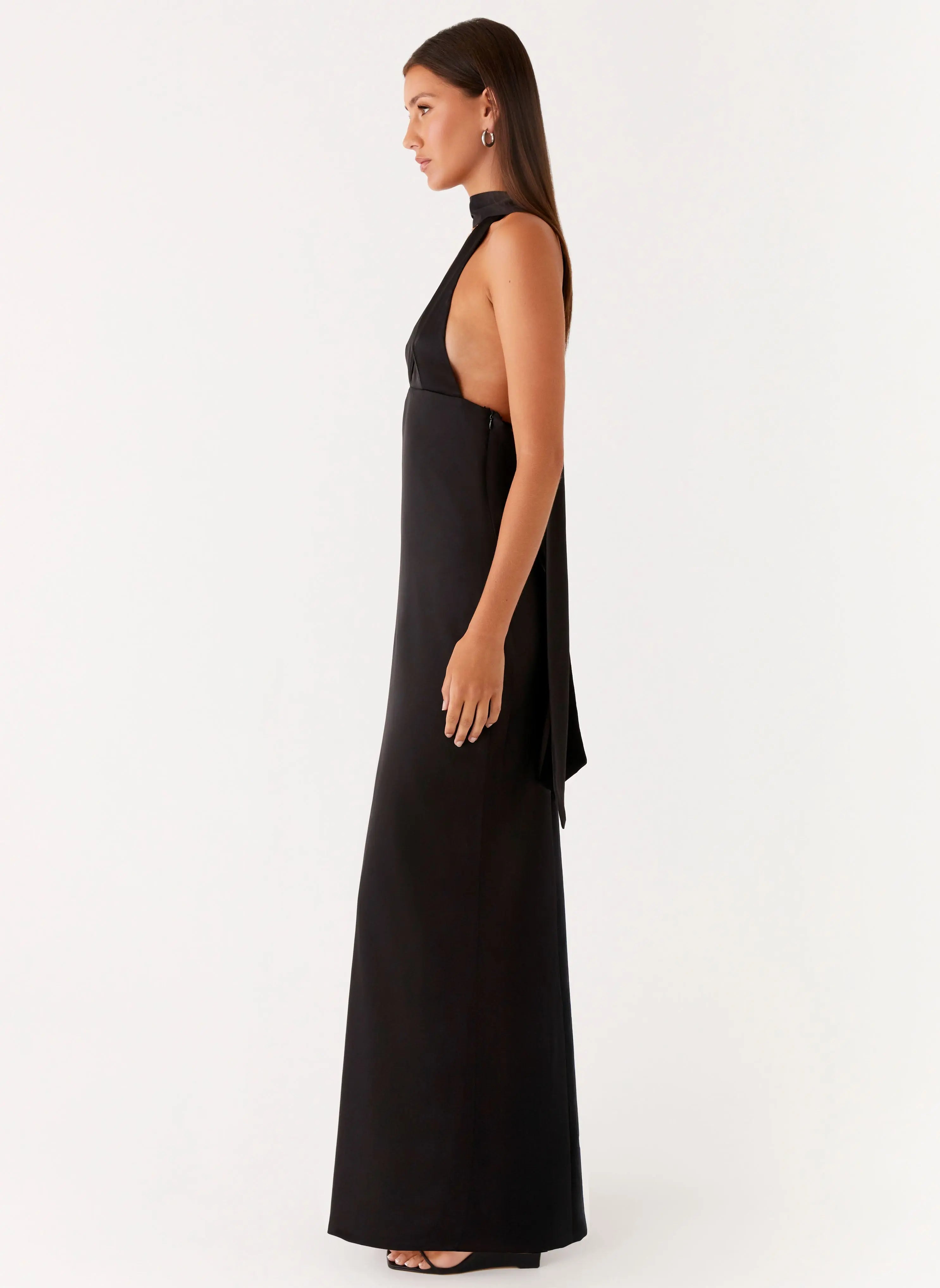Women's Alicia Collection | Black Maxi Dress with Adjustable Straps | Elegant Long Dress for Stunning Evening Style - Wo 2