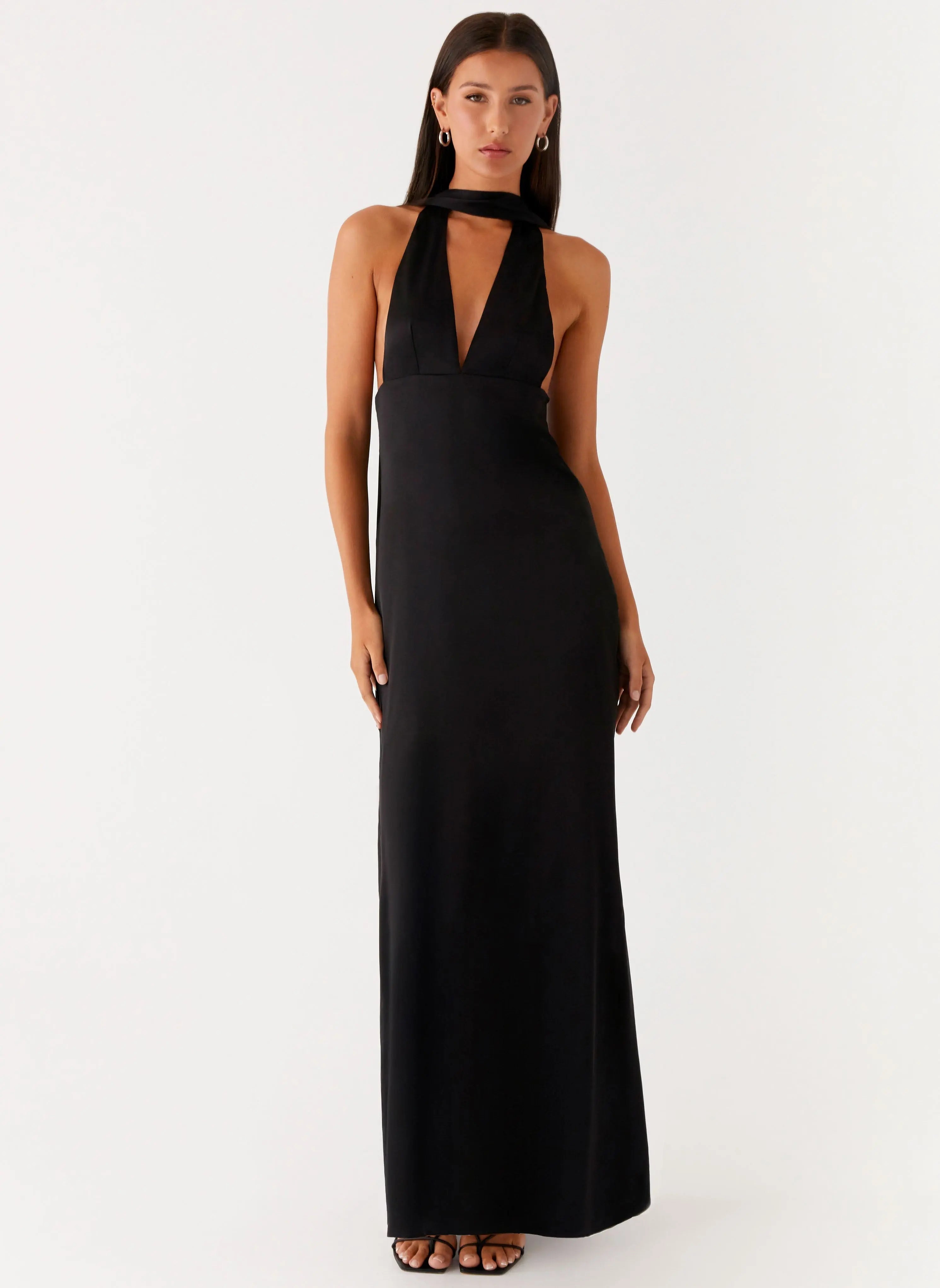 Women's Alicia Collection | Black Maxi Dress with Adjustable Straps | Elegant Long Dress for Stunning Evening Style - Wo 4