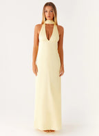 Women's Alicia Collection | Satin Halter Maxi Dress with Adjustable Straps | Elegant Long Dress for Stunning Evening Loo 1