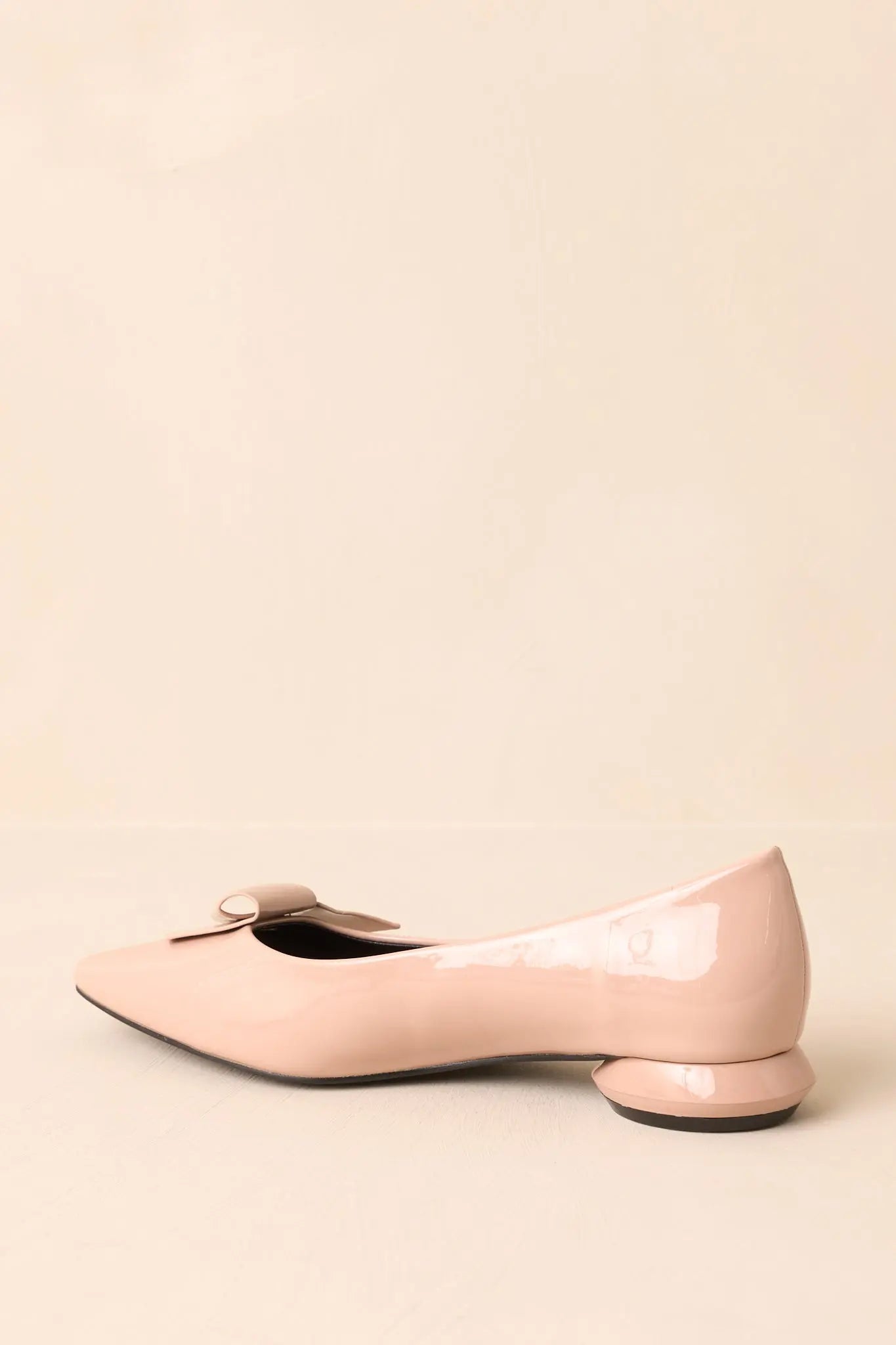 Women's All These Years Beige Patent Faux Leather Pointed Toe Flats | All Man Made Materials 3