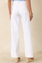Women's Always In Style White High Rise Wide Leg Jeans | 81% Cotton 4