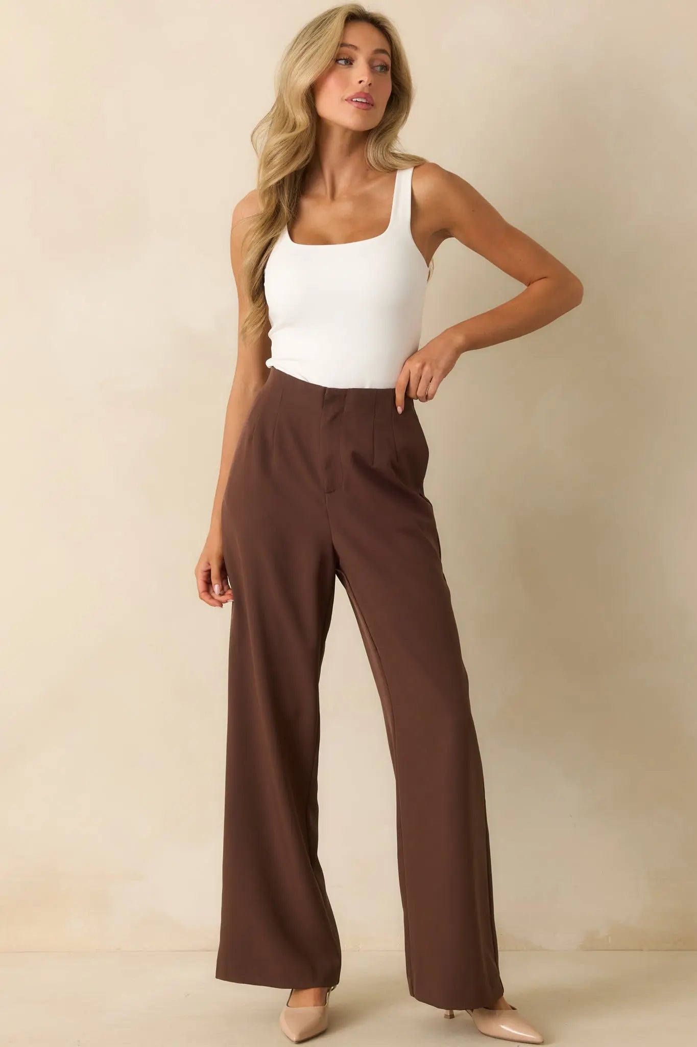 Women's Always My Best Ivory Square Neck Tank Bodysuit | 97% Polyester & 3% Spandex 4