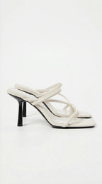 Women's Amanda Collection | Black Mules Shoes with Elegant Strappy Design | Chic Slip-On Heels for Effortless Style | Sl 0