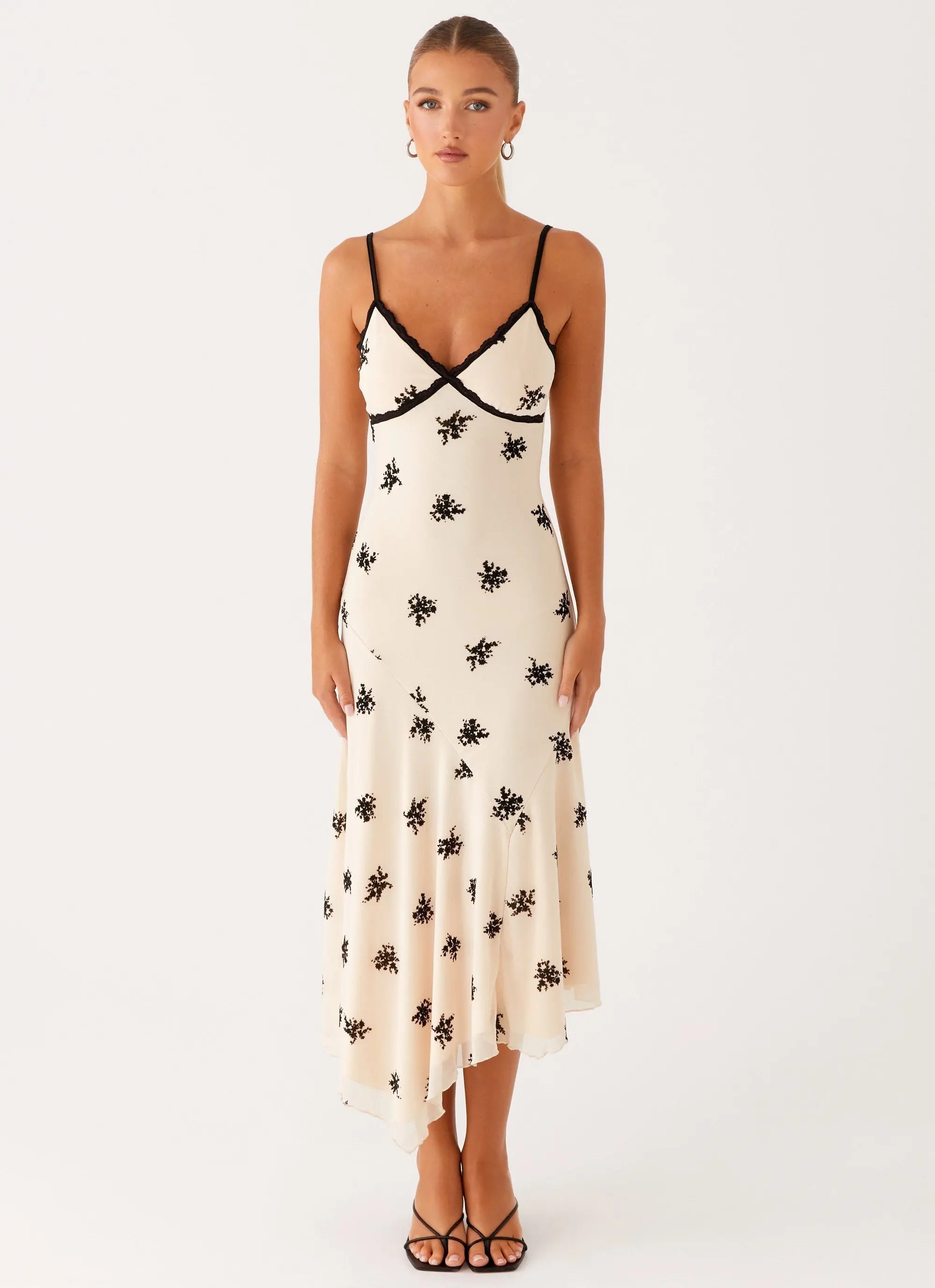 Women's Amelia Collection | Midi Dress with Floral Embroidery | Elegant Evening Wear - Women's | Embroidered accents — i 0