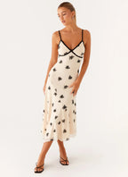 Women's Amelia Collection | Midi Dress with Floral Embroidery | Elegant Evening Wear - Women's | Embroidered accents — i 2