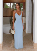 Women's Anastasia Collection | Maxi Dress for Women with Low V Neckline & Twisted Straps | Elegant Long Dress for Effort 0