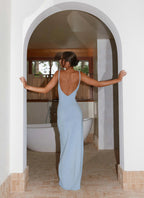 Women's Anastasia Collection | Maxi Dress for Women with Low V Neckline & Twisted Straps | Elegant Long Dress for Effort 1