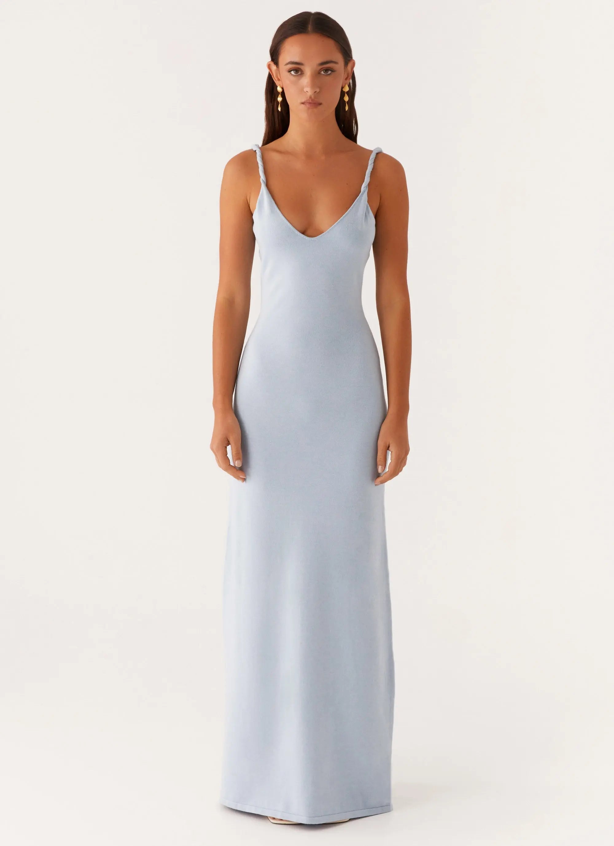 Women's Anastasia Collection | Maxi Dress for Women with Low V Neckline & Twisted Straps | Elegant Long Dress for Effort 2