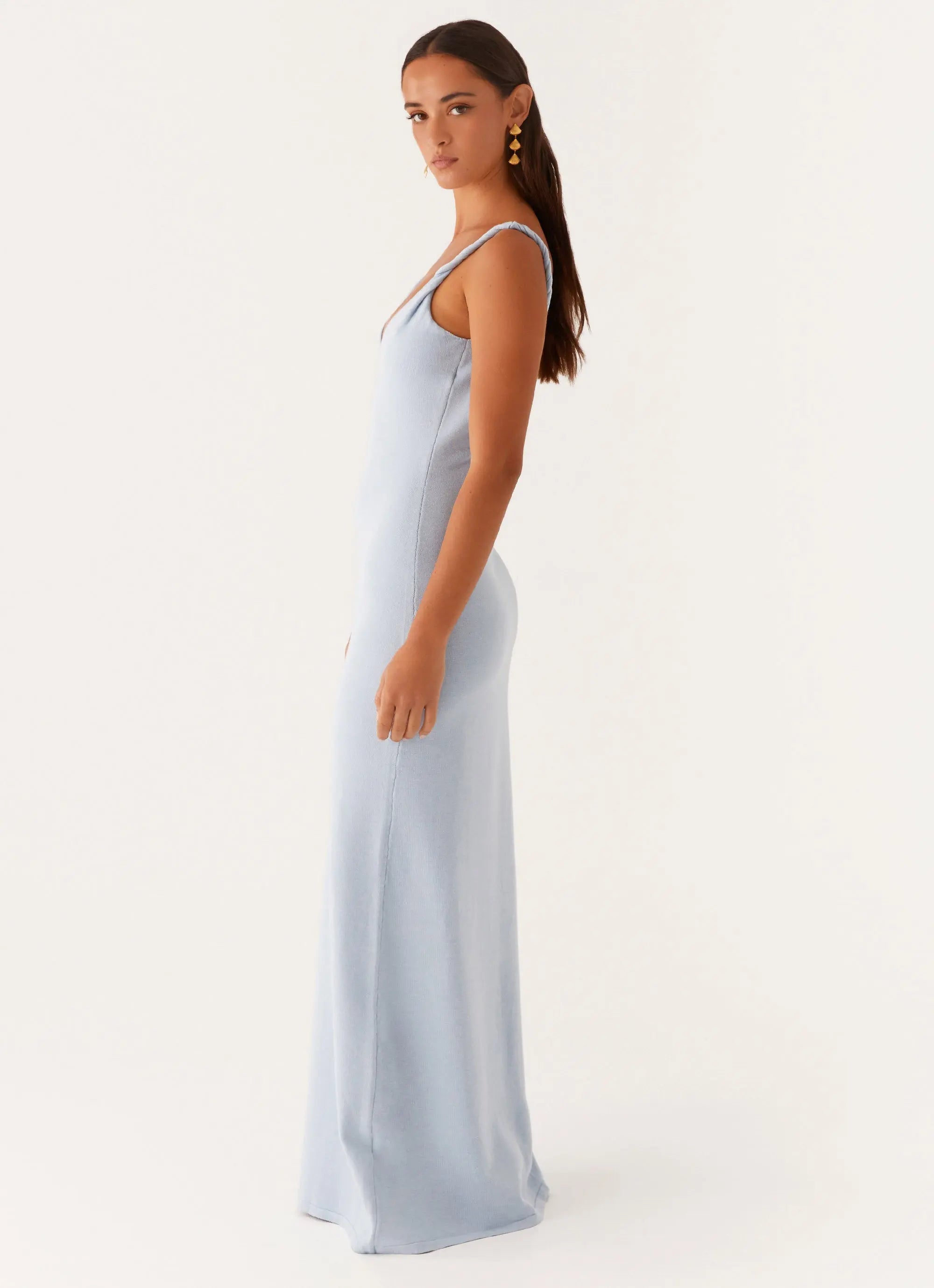 Women's Anastasia Collection | Maxi Dress for Women with Low V Neckline & Twisted Straps | Elegant Long Dress for Effort 3