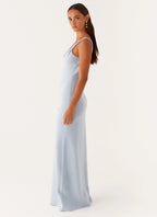 Ellopez  | Maxi Dress for Women with Deep V-Neckline & Chiffon Panels