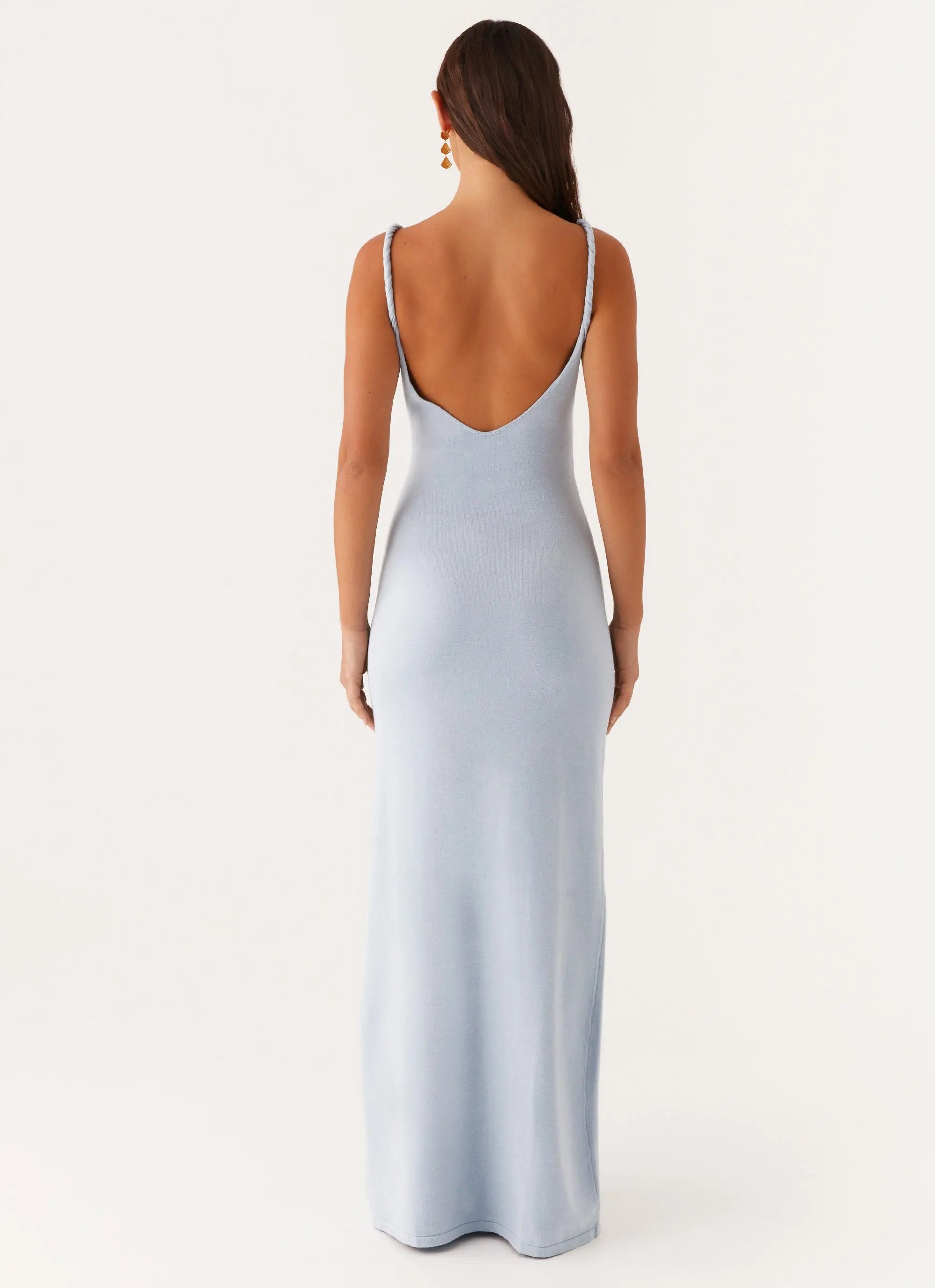 Women's Anastasia Collection | Maxi Dress for Women with Low V Neckline & Twisted Straps | Elegant Long Dress for Effort 4