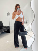 Women's Archer Pants Black Lower Impact | High-rise straight leg pants 0