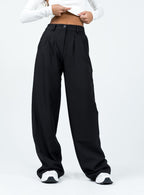 Women's Archer Pants Black Lower Impact | High-rise straight leg pants 1