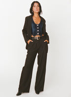 Women's Archer Pants Black Lower Impact | High-rise straight leg pants 5
