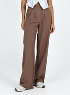 Women's Archer Pants Brown Lower Impact | High-rise straight leg pants 5