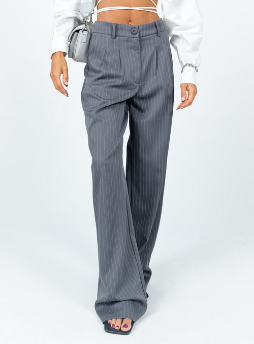 Women's Archer Pants Pinstripe Grey | Tailored pants 1