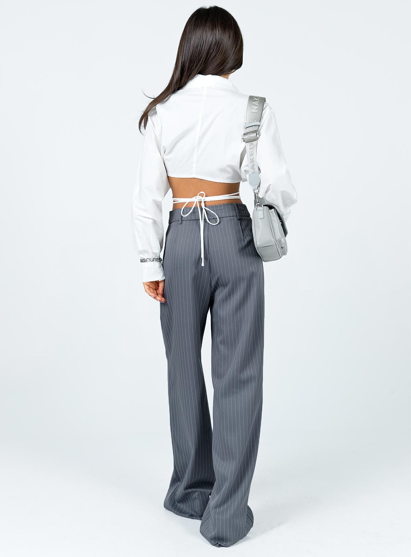 Women's Archer Pants Pinstripe Grey | Tailored pants 4