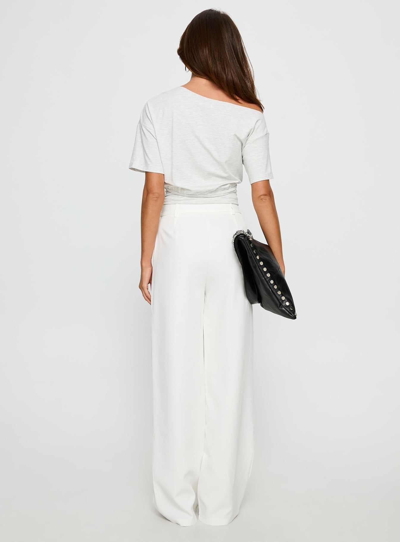 Women's Archer Pants White | High-rise straight leg tailored pants 4