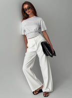 Women's Archer Pants White Petite | Princess Polly Petite 0