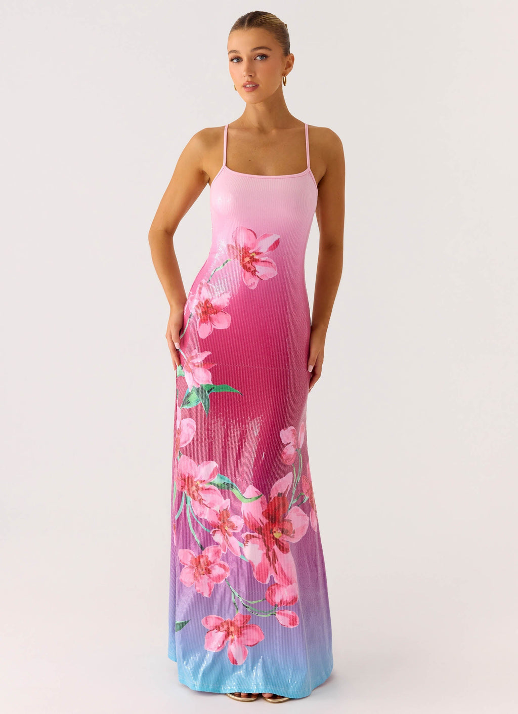 Ariaz Collection | Sequin Maxi Dress with Adjustable Straps | Elegant Evening Wear for Women 0