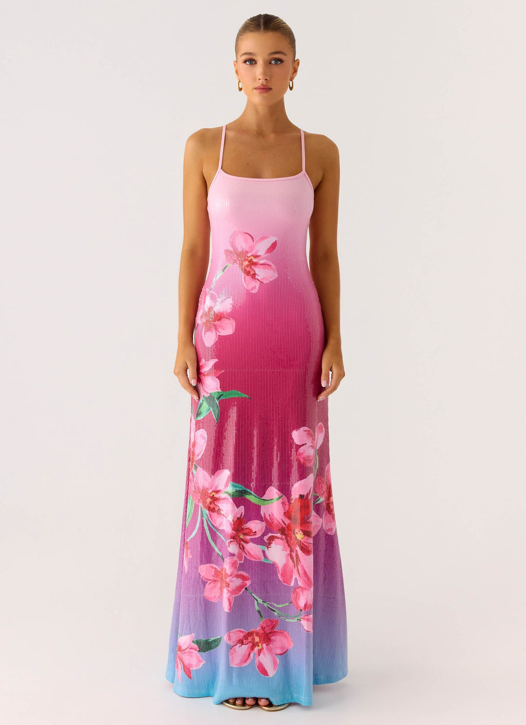Ariaz Collection | Sequin Maxi Dress with Adjustable Straps | Elegant Evening Wear for Women 3