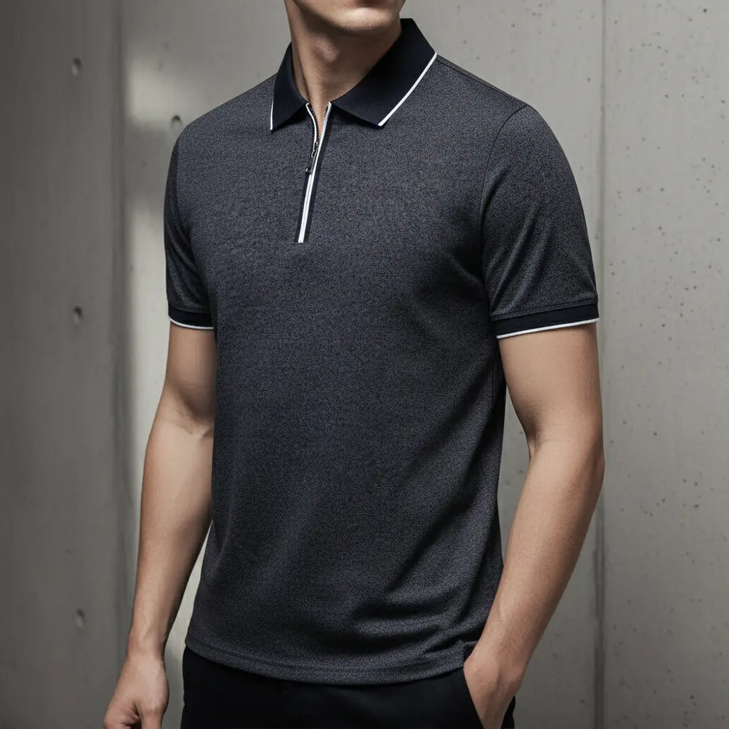 Women's Ashford Zip Polo | Cotton-polyester blend for breathability 3
