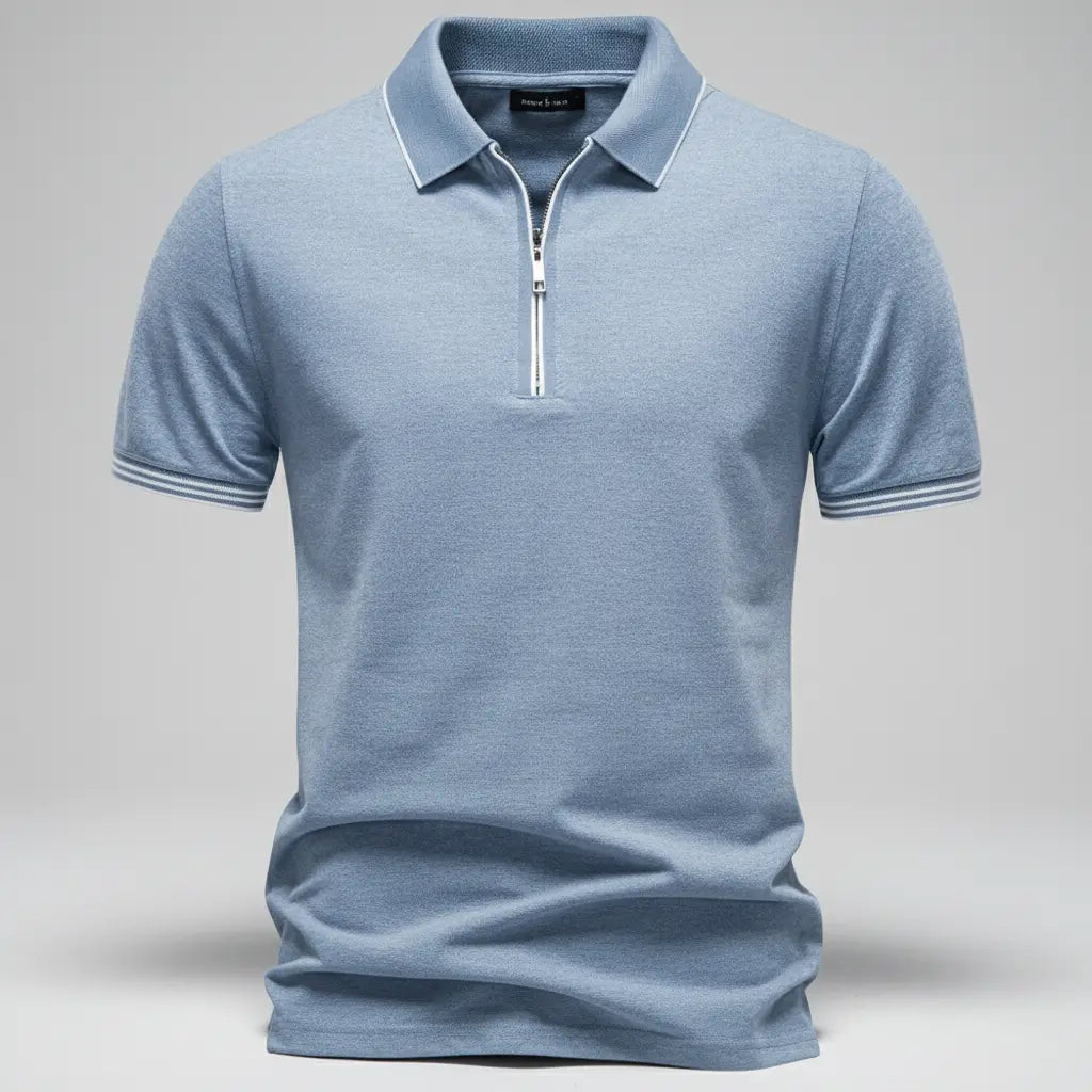Women's Ashford Zip Polo | Cotton-polyester blend for breathability 5