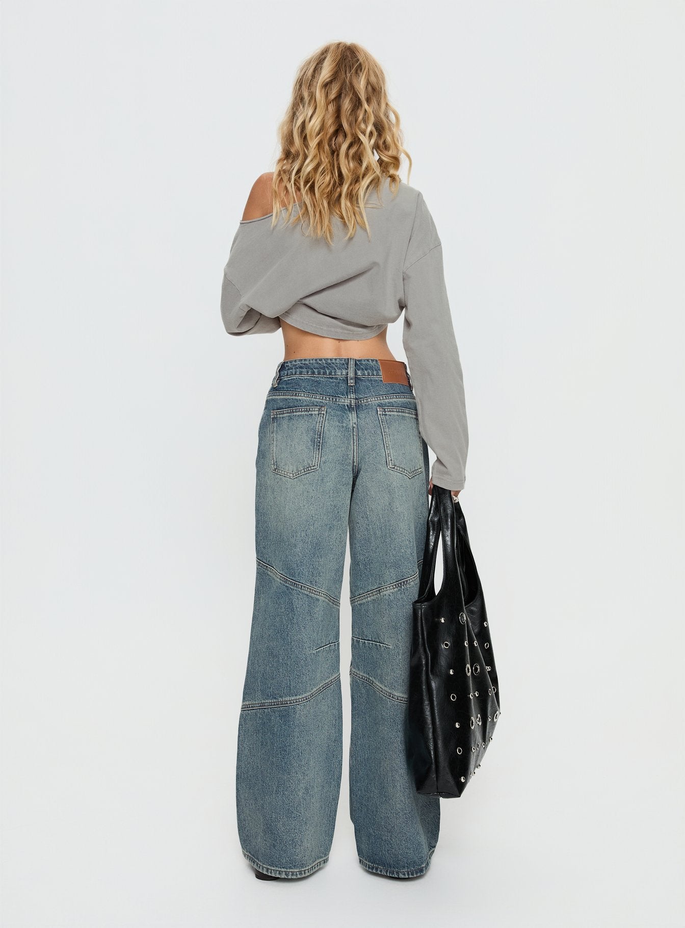 Women's Atmosphere Mid Rise Straight Leg Jeans Antique Wash | Denim jeans in a straight-leg cut & a mid-rise fit 4