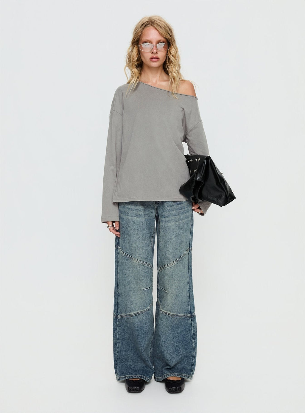 Women's Atmosphere Mid Rise Straight Leg Jeans Antique Wash | Denim jeans in a straight-leg cut & a mid-rise fit 6