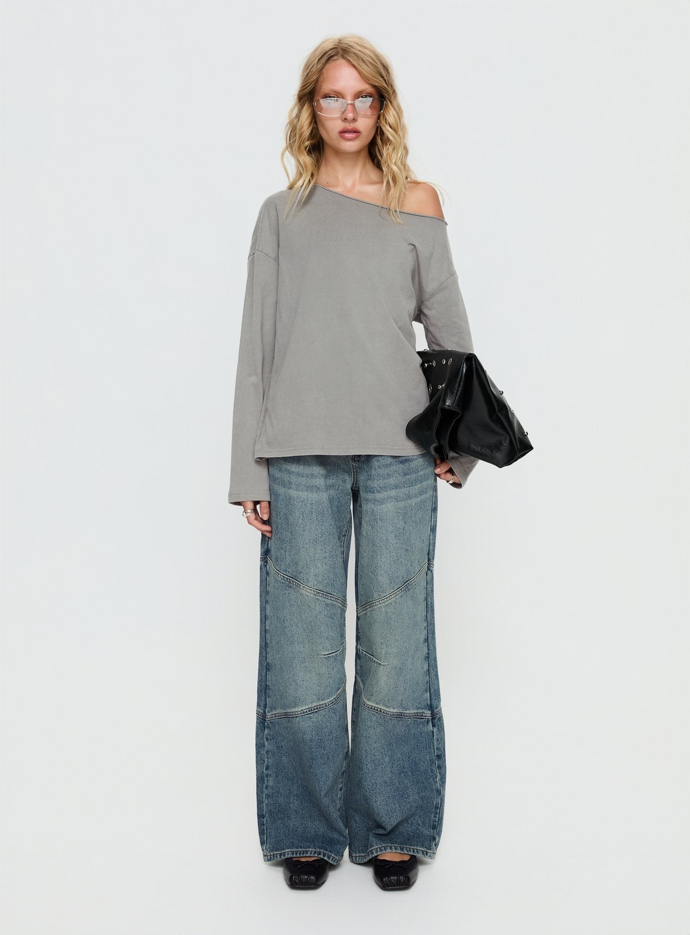 Women's Atmosphere Mid Rise Straight Leg Jeans Antique Wash | Denim jeans in a straight-leg cut & a mid-rise fit 6
