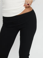 Women's Baseline Rib Capri Pants Black Petite | Princess Polly Petite 5