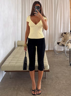 Women's Baseline Rib Capri Pants Black Tall | Princess Polly Tall 7