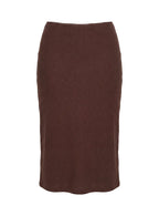 Women's Baseline Rib Midi Skirt Chocolate | Midi skirt in ribbed material 7