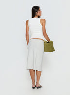Women's Baseline Rib Midi Skirt Grey Marle | Midi skirt in ribbed detail 4