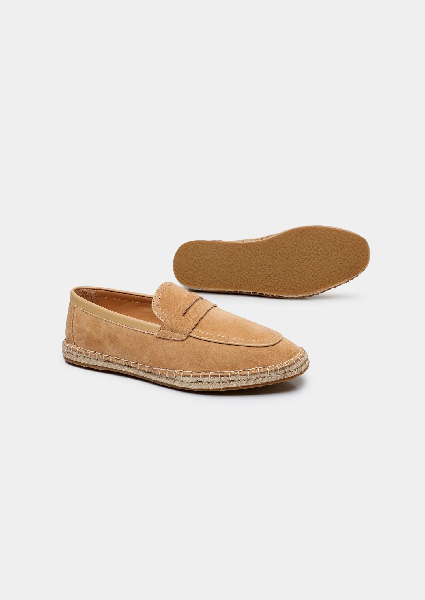 Women's Beige Suede Penny Seaside Espadrilles 2