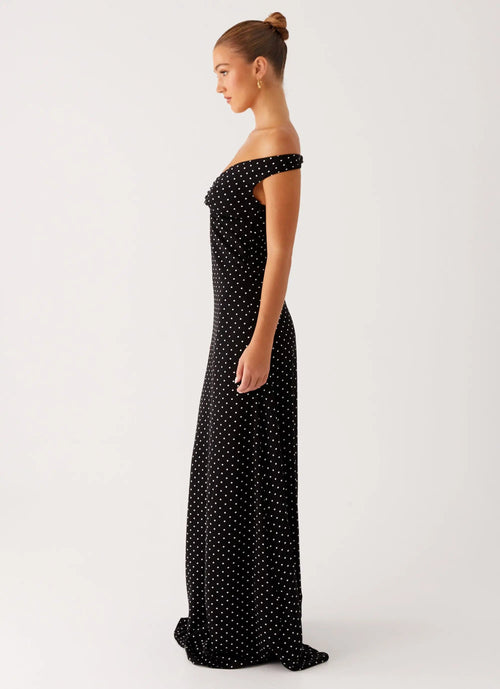 Women's Black Maxi Dress with Sweetheart Neckline | Flattering Long Dress for Sophisticated Evening Wear - Women's | Swe 1