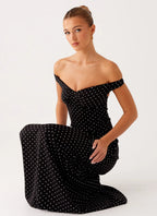 Women's Black Maxi Dress with Sweetheart Neckline | Flattering Long Dress for Sophisticated Evening Wear - Women's | Swe 5